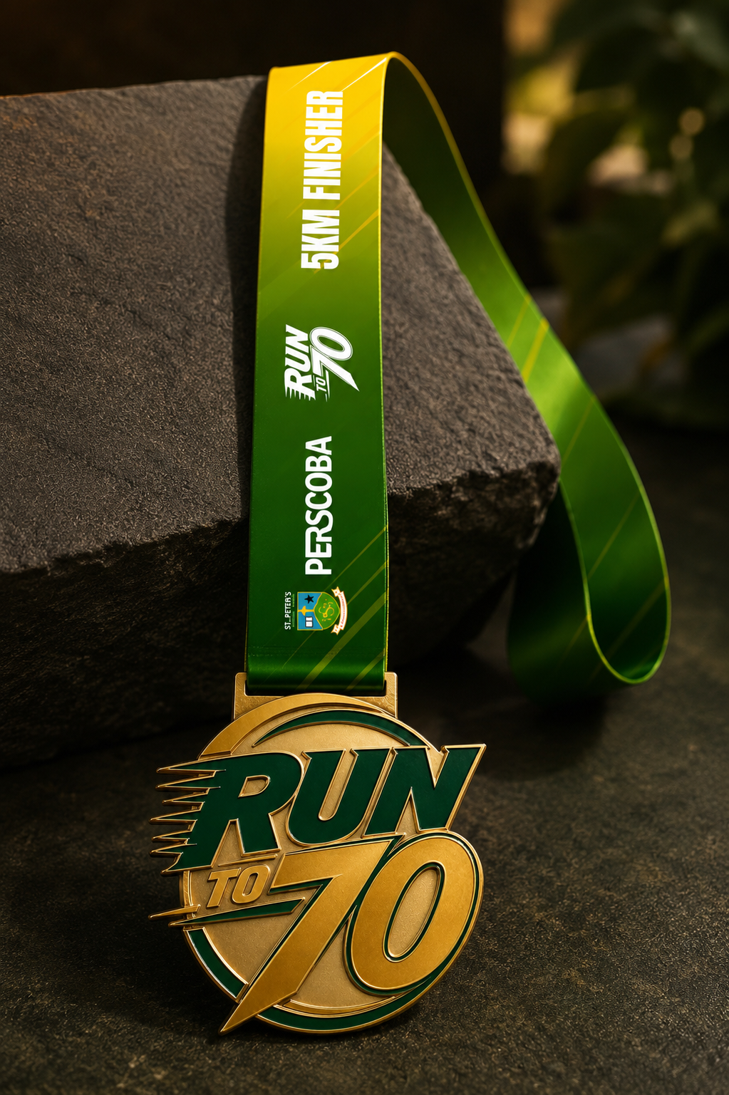 Official RUN to 70 finisher medal